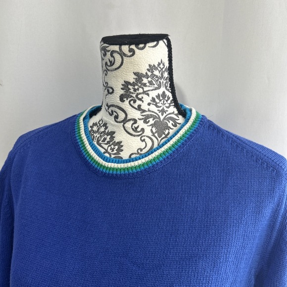 Vintage Women's Tommy Hilfiger Sweater Pullover Sweater  Blue Sz Large Crew Neck - Picture 2 of 10